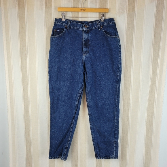 Vintage Lee Denim Jeans Blue Size 18 Short Loose‎ Fit Mom Jeans - Picture 1 of 10